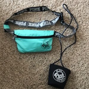 Fanny Pack With Neck Koozie! New! SeaFoam!